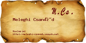 Meleghi Csanád névjegykártya